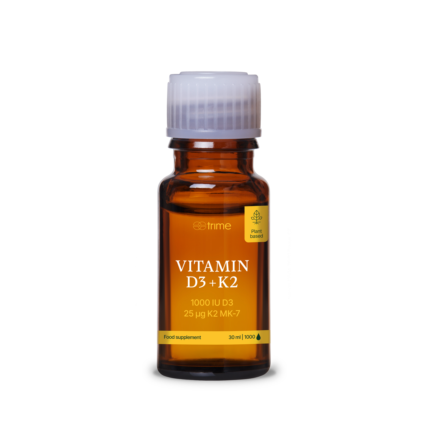 Vitamín D3 + K2, 1000 IU D3 / 25 μg K2-MK7