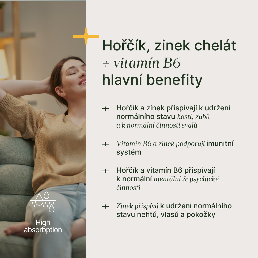 Hořčík, zinek chelát + vitamín B6 - Obrázek 5