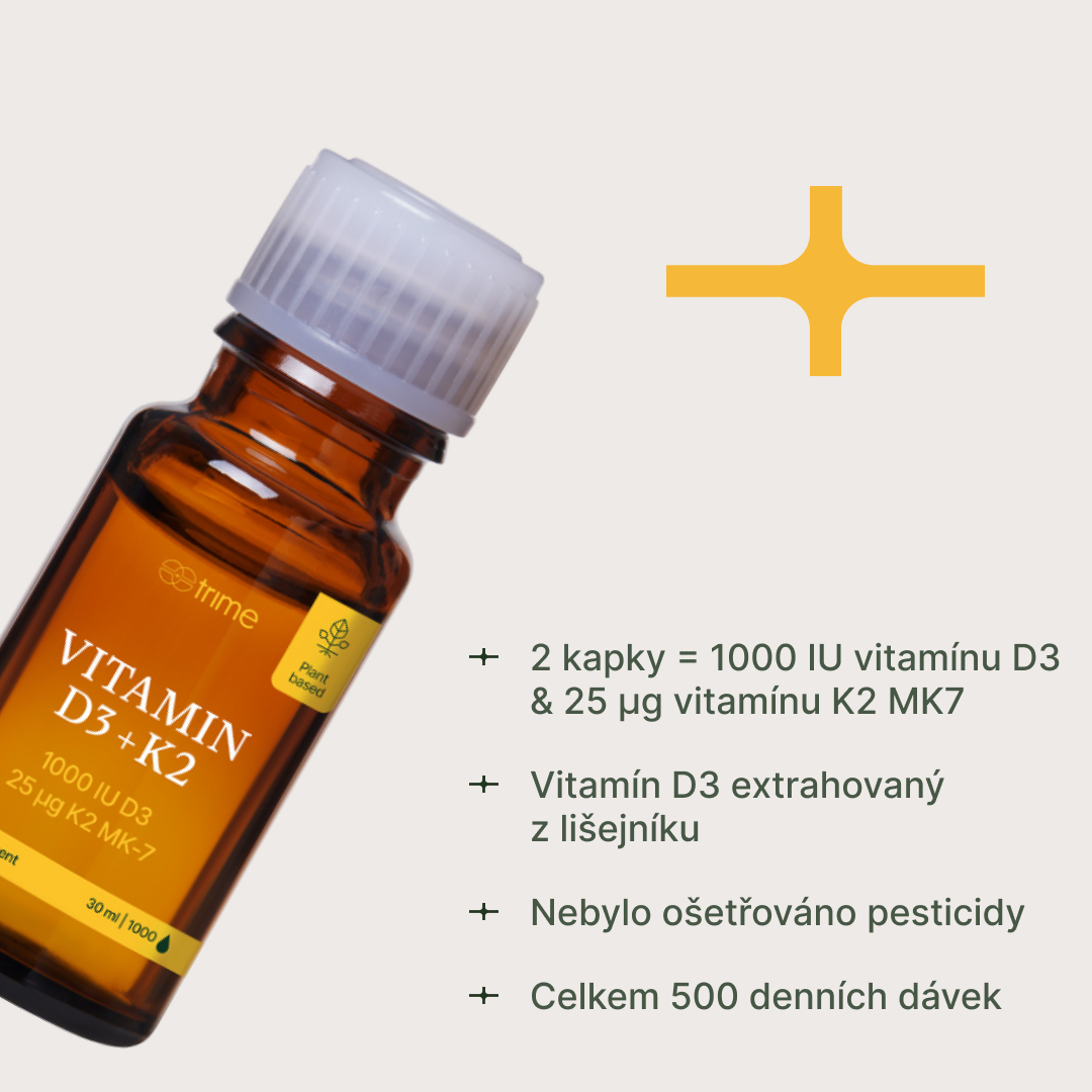 Vitamín D3 + K2, 1000 IU D3 / 25 μg K2-MK7 - Obrázek 2