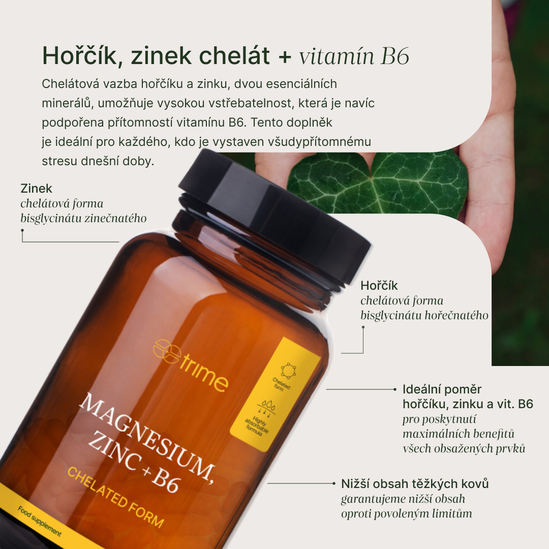 Hořčík, zinek chelát + vitamín B6 - Obrázek 2